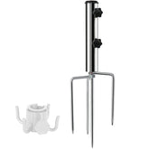 weallbuy removable umbrella base with four legs creates a stable beach shade setup.