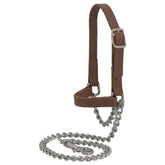 Weaver Leather Livestock Brahma Webb Goat Halter front view; adjustable crown for small goats.
