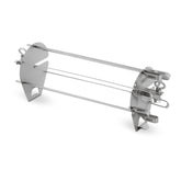 Weber Crafted Rotisserie Skewers load veggies and meats for even cooking on a grill.