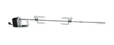 Weber rotisserie kit spit rod for even cooking and self-basting.