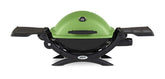 Weber Q1200 travel grill with porcelain-enameled cast-iron grates for even heat