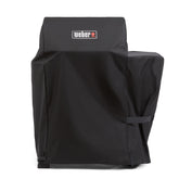 Weber Searwood 600 cover front view showing weatherproof protection