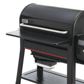 Weber Searwood 600 XL front table expands workspace for prep and seasoning.