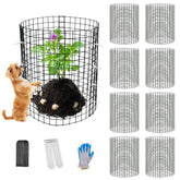 Wedmetal plant protector panel 12x12 inches shielding a shrub