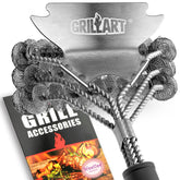 Weetiee bristle-free grill brush 18-inch front view for safe cleaning.