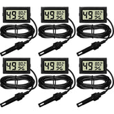 Weewooday mini digital thermometer pack of six for versatile monitoring across spaces.