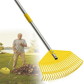 WeFaith plastic garden rake leaves 16.5-inch head for quick cleanup