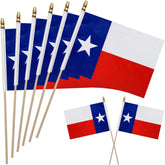 WEITBF Texas flag 8x12 on stick for crisp outdoor display.