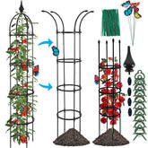WellSign garden obelisk trellis stands tall to support climbing plants outdoors