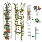WellSign metal obelisk trellis arch offers sturdy outdoor support for climbing plants
