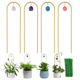 WellSign plant trellis with natural stone design supports climbing plants