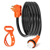 WELLUCK 50A 15ft RV power extension cord connector for reliable campsite power.
