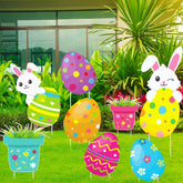 Wenqik Easter egg yard sign adds bright color to your lawn for a festive look.