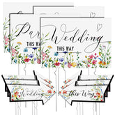 Wenqik square wedding signs guide guests to parking with clear visibility