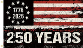 WENWELL 250th anniversary flag, 3x5 ft, brass grommets for outdoor display.