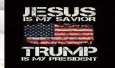 WENWELL flag featuring Jesus is My Savior Trump is My President, ideal for outdoor display