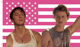 WENWELL JJ and Rafe flag tapestry closeup fabric shows premium polyester and vibrant color