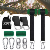 Werfeito tree swing straps 30ft length for backyard installation on sturdy branches.