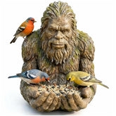 WesGen Bigfoot Bird Feeder outdoors; attracts cardinals with room to feed.