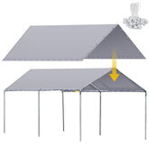 Wesnoy 10x20 ft canopy top cover with bungees for quick shelter