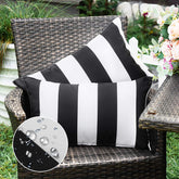 WESTERN HOME WH outdoor striped pillow cover with waterproof coating for patio use.