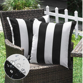 WESTERN HOME WH outdoor striped pillow cover protects patio cushions with a modern look.