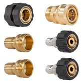 Westinghouse brass quick-connect kit assembly enables quick pressure washer setup.