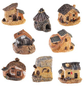 WETEPUXI miniature fairy garden houses set enhances your outdoor micro-landscape with rustic charm.