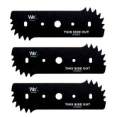 WETOOLPLUS 3-pack edger blades, side view, delivering clean cuts for precise lawn edges.