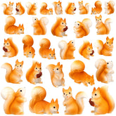 Weysat yellow resin squirrel figurine for shelves, adding playful natural charm.
