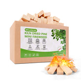 WFLUOLUO mini firewood 3-5 inch lengths for compact stoves, easy storage and quick setup