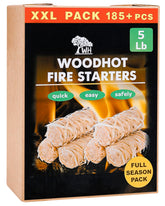 WH 185 pcs natural fire starters in a large box for quick ignition