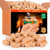 WH fire starters box packaging with 370 pieces for grilling and campfires