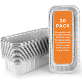 Whaleme grill drip pan 11x5 disposable for easy cleanup after grilling