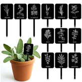 Whaline acrylic plant label signs in 12 styles for durable garden labeling