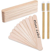Whaline wooden plant label with round head for clear garden labeling in all weather.