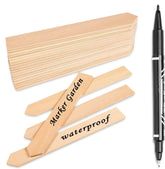 Whaline wooden plant-labels package with 50pcs for tidy garden labeling.