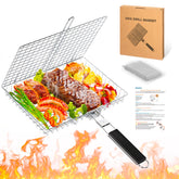 WHALERISE large-capacity grill basket ideal for feeding 3-4 people on grills