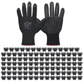 WHEATHUSK 120-pair black garden gloves pack for versatile outdoor work and protection.