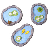 Whlo4U duck pond ornament adds whimsy to fairy gardens and micro landscapes.