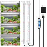 Wiaxulay grow light strips illuminate indoor plants with full spectrum coverage.