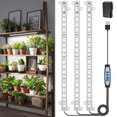 Wiaxulay LED grow light strip with 3 bars for evenly lit indoor seedlings