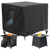 WICKTICK square fire pit cover in 30x30 shows durable 600D material for lasting outdoor protection.