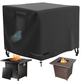 WICKTICK square fire pit cover shields 32x32x25 inch table from rain.