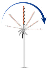 Wild Badger Power Sunseeker 16-inch dual-action blade for precise hedge trimming.