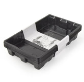 Wild Green Fingers seed-starting trays without holes keep germination organized on a sunny windowsill.