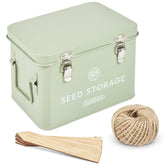 WILDGOOSE seed storage box with sealed lid keeps seeds dry and protected.