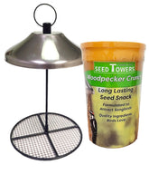Wildlife Sciences Songbird Treats Seed Tower 2-Pack feeder-tower setup attracts songbirds