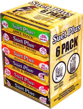 Wildlife Sciences Suet Plus variety cakes in a pack, enticing diverse wild birds.
