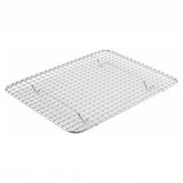 Winco pan grate 8x10 chrome fits half-sheet pans for steady baking and cooling.